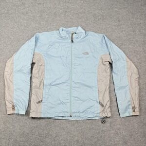 Vintage The North Face Jacket Womens Medium Blue Mesh Lined Zip Windbreaker